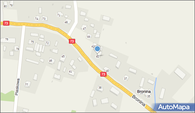 Bronina, Bronina, 42, mapa Bronina