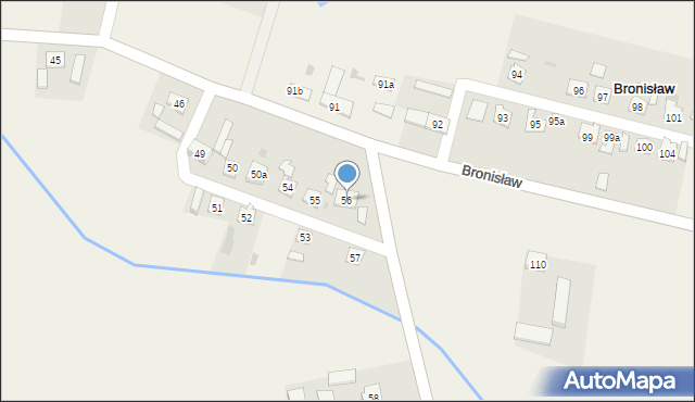 Bronisław, Bronisław, 56, mapa Bronisław