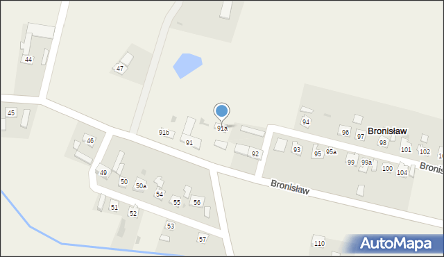 Bronisław, Bronisław, 91a, mapa Bronisław