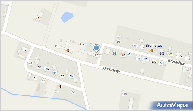 Bronisław, Bronisław, 92, mapa Bronisław
