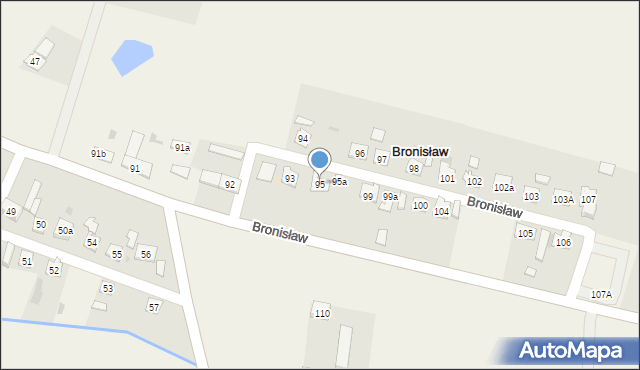 Bronisław, Bronisław, 95, mapa Bronisław