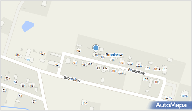 Bronisław, Bronisław, 96, mapa Bronisław