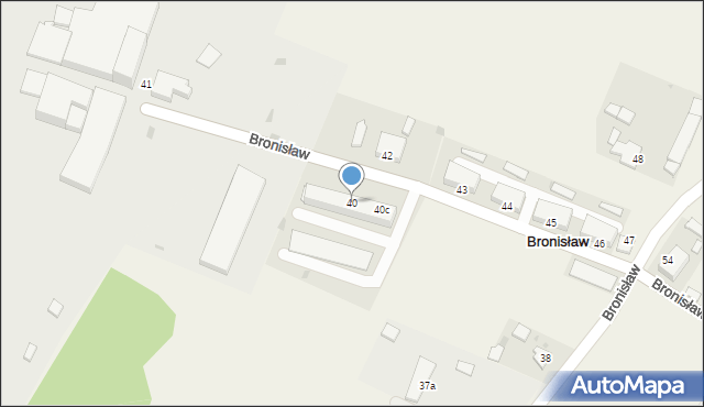 Bronisław, Bronisław, 40, mapa Bronisław