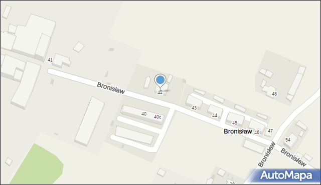 Bronisław, Bronisław, 42, mapa Bronisław