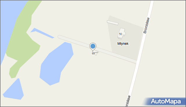 Bronisław, Bronisław, 49, mapa Bronisław