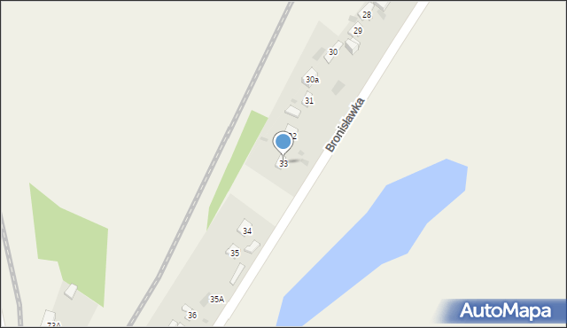 Bronisławka, Bronisławka, 33, mapa Bronisławka