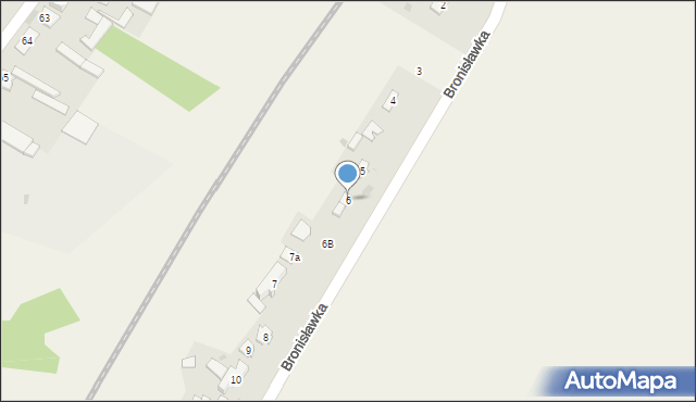 Bronisławka, Bronisławka, 6, mapa Bronisławka