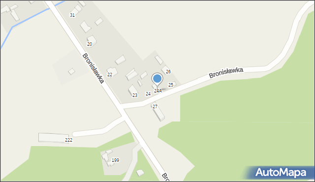 Bronisławka, Bronisławka, 24A, mapa Bronisławka