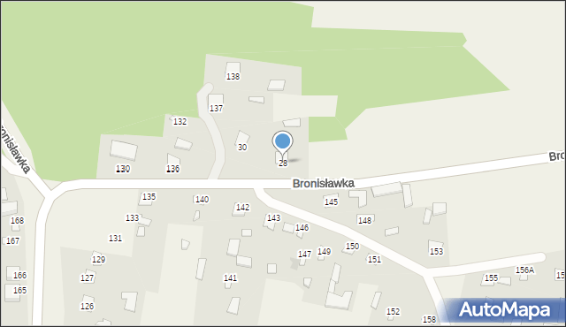 Bronisławka, Bronisławka, 28, mapa Bronisławka
