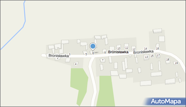 Bronisławka, Bronisławka, 6, mapa Bronisławka