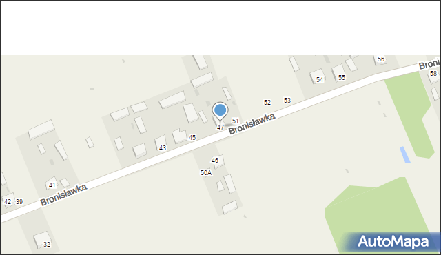 Bronisławka, Bronisławka, 47, mapa Bronisławka