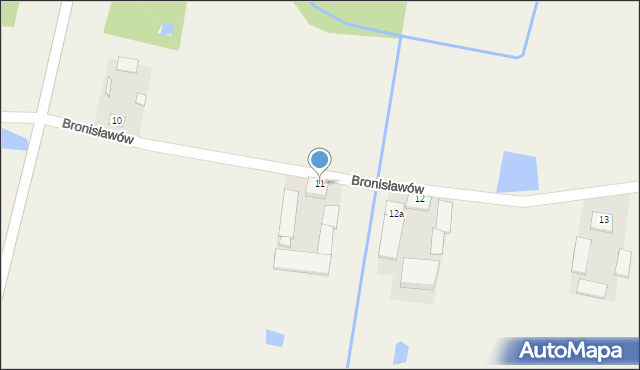 Bronisławów, Bronisławów, 11, mapa Bronisławów