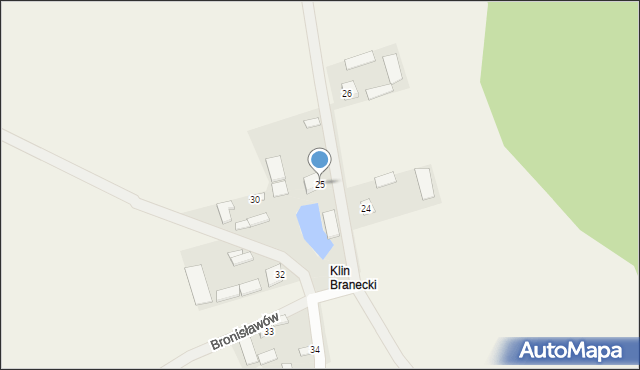 Bronisławów, Bronisławów, 25, mapa Bronisławów