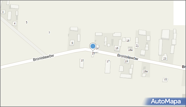 Bronisławów, Bronisławów, 15, mapa Bronisławów