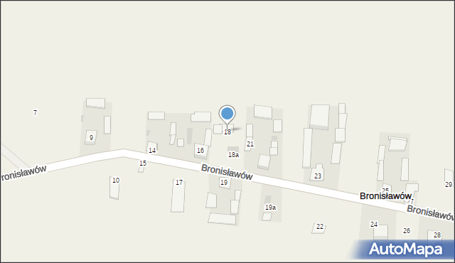 Bronisławów, Bronisławów, 18, mapa Bronisławów