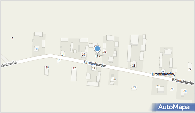 Bronisławów, Bronisławów, 18a, mapa Bronisławów