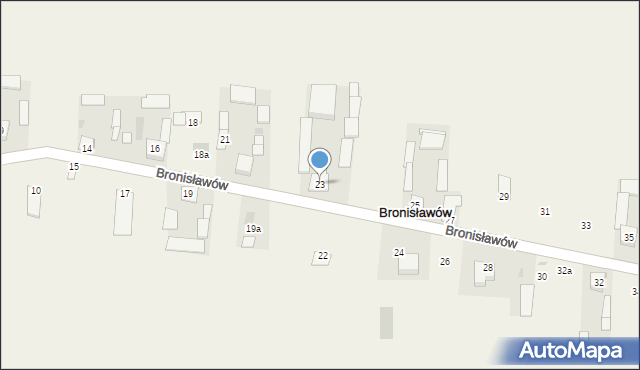 Bronisławów, Bronisławów, 23, mapa Bronisławów