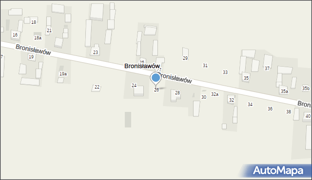 Bronisławów, Bronisławów, 26, mapa Bronisławów