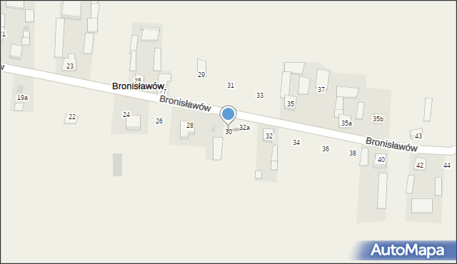 Bronisławów, Bronisławów, 30, mapa Bronisławów