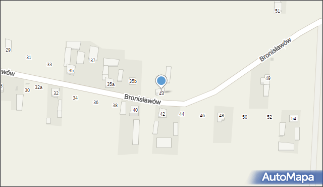 Bronisławów, Bronisławów, 43, mapa Bronisławów