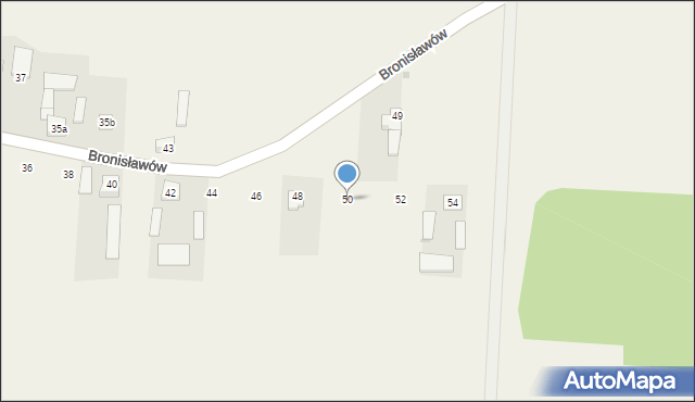 Bronisławów, Bronisławów, 50, mapa Bronisławów