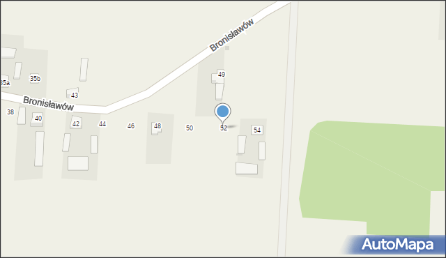 Bronisławów, Bronisławów, 52, mapa Bronisławów