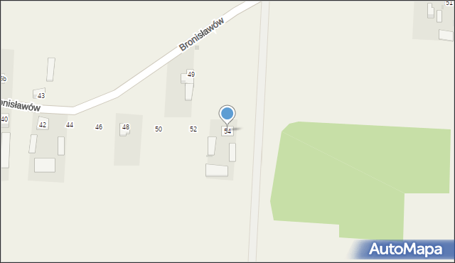 Bronisławów, Bronisławów, 54, mapa Bronisławów