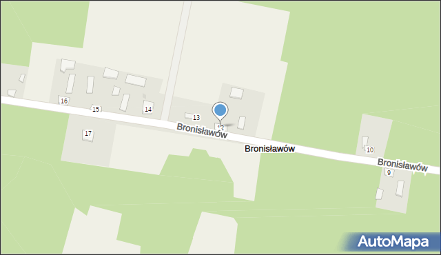 Bronisławów, Bronisławów, 12, mapa Bronisławów