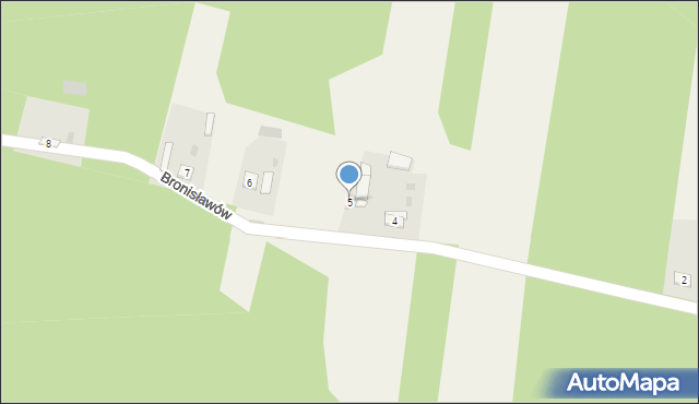 Bronisławów, Bronisławów, 5, mapa Bronisławów