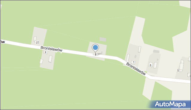 Bronisławów, Bronisławów, 8, mapa Bronisławów