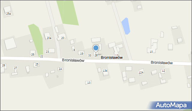 Bronisławów, Bronisławów, 18, mapa Bronisławów