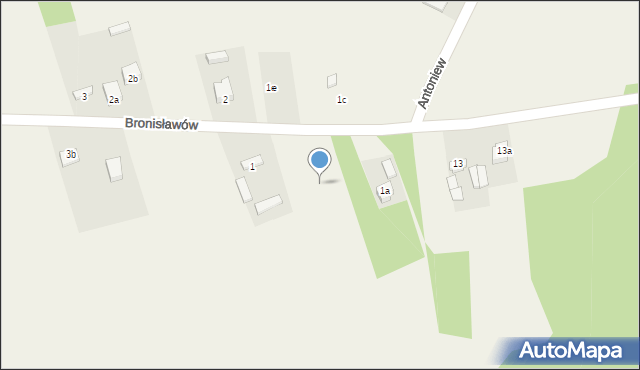 Bronisławów, Bronisławów, 1b, mapa Bronisławów