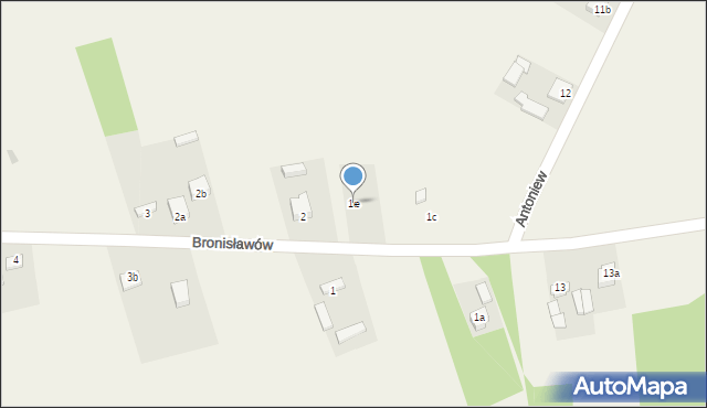 Bronisławów, Bronisławów, 1e, mapa Bronisławów