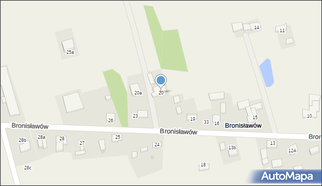 Bronisławów, Bronisławów, 20, mapa Bronisławów