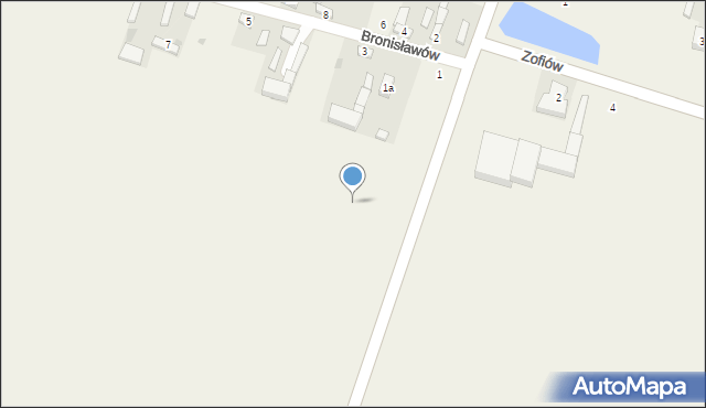 Bronisławów, Bronisławów, 1b, mapa Bronisławów