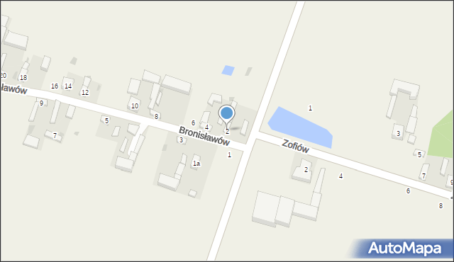 Bronisławów, Bronisławów, 2, mapa Bronisławów