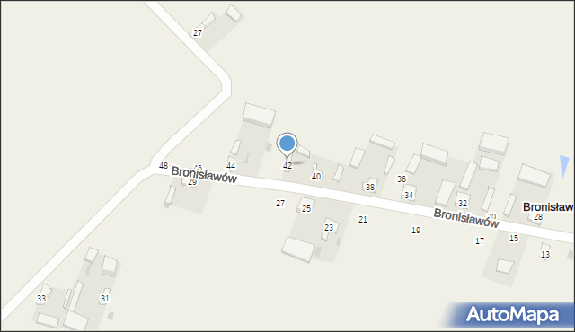 Bronisławów, Bronisławów, 42, mapa Bronisławów