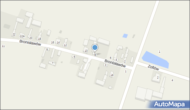 Bronisławów, Bronisławów, 8, mapa Bronisławów