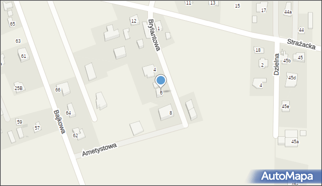 Bronisławów, Brylantowa, 6, mapa Bronisławów