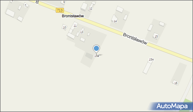 Bronisławów, Bronisławów, 13a, mapa Bronisławów