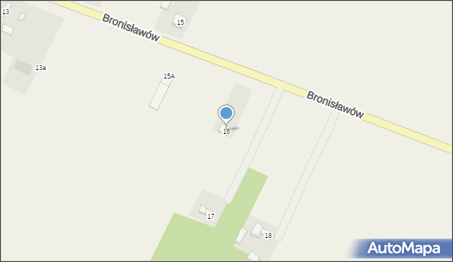 Bronisławów, Bronisławów, 16, mapa Bronisławów