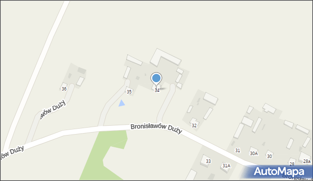 Bronisławów Duży, Bronisławów Duży, 34, mapa Bronisławów Duży