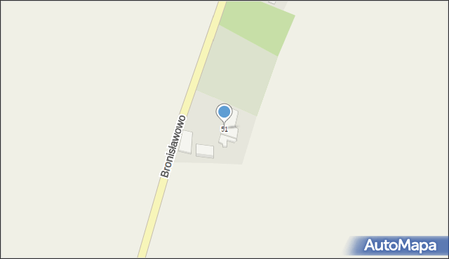 Bronisławowo, Bronisławowo, 51, mapa Bronisławowo