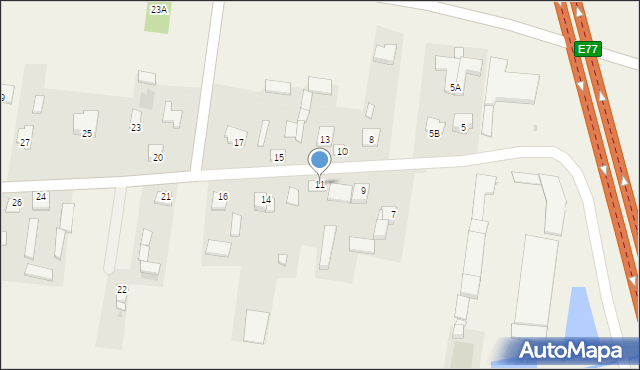 Broniszew, Broniszew, 11, mapa Broniszew