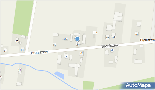 Broniszew, Broniszew, 78, mapa Broniszew