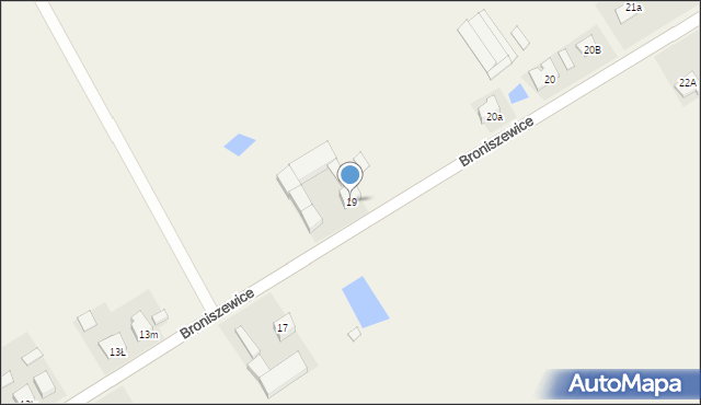 Broniszewice, Broniszewice, 19, mapa Broniszewice