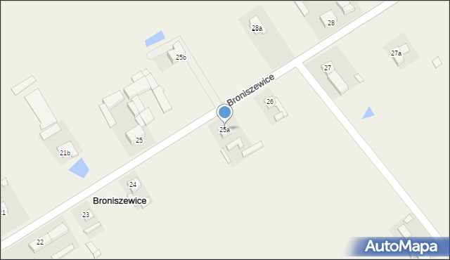 Broniszewice, Broniszewice, 25a, mapa Broniszewice