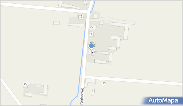 Broniszewo, Broniszewo, 1a, mapa Broniszewo