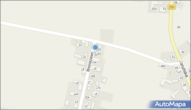 Broniszewo, Broniszewo, 21, mapa Broniszewo