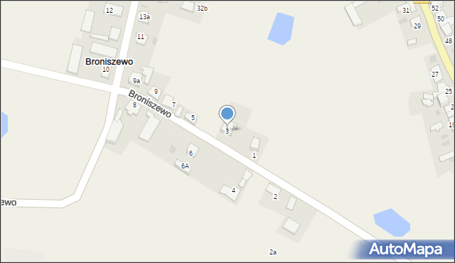 Broniszewo, Broniszewo, 3, mapa Broniszewo